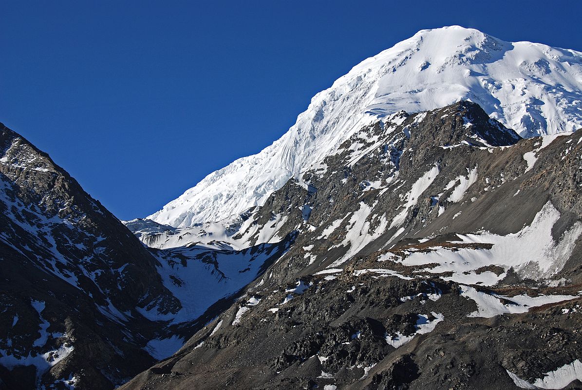 13 Tilicho Peak Tower Over Mesokanto La Tilicho Peak towered over the steep, snow and ice clad Mesokanto La.